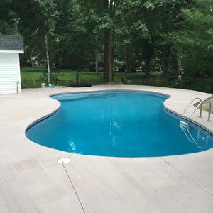 Roller Stamped Colored Concrete Coping