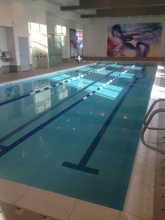 Commercial Pool: Plaster, Waterline Tile, Racing Lanes, Targets, Step Trim & Coping