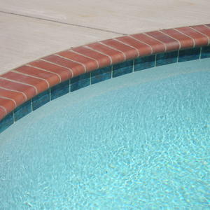 Brick Coping w/Verona Turquoise Tile