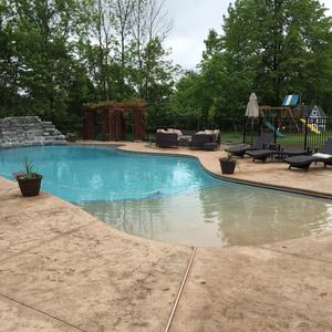 New Deck, Tile & Replastered Inground Pool