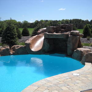 New Pool Plaster &Tiled Wall