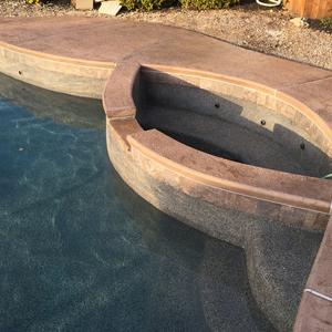 Roller Stamped Concrete Coping