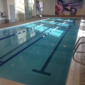 Commercial Pool: Plaster, Waterline Tile, Racing Lanes, Targets, Step Trim & Coping