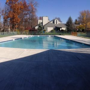 Commercial Pool: Plaster, Waterline Tile, Racing Lanes, Targets, Step Trim & Coping